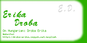 erika droba business card